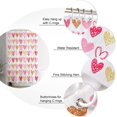 thumbnail image 4 of Shower Curtain Valentine''s Day Pink Yellow Love Heart Type Polyester Fabric Shower Curtain with Hooks,Waterpoof Shower Curtains for Bathroom Showers and Bathtubs 72x84in, 4 of 5