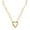 Gold-Heart Chain/Heart CH, variant on Carabiner Charm Holder Necklace for Women by Ginger Lyne Heart Link Chain 18KT Gold Plated Stainless Steel 18-20"
