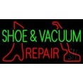thumbnail image 1 of Shoe and Vacuum Repair LED Neon Sign 13 x 24 - inches, Black Square Cut Acrylic Backing, with Dimmer - Bright and Premium built indoor LED Neon Sign for store interior Décor, Storefront., 1 of 7