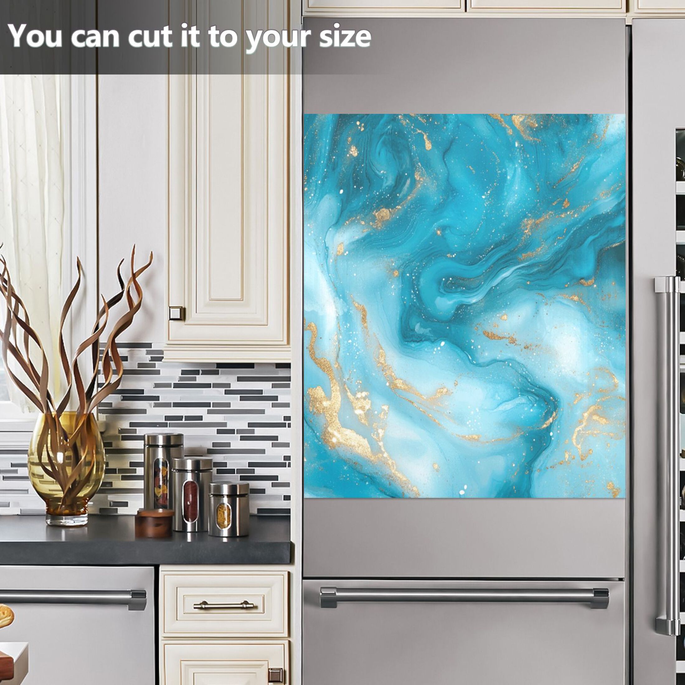 Dishwasher Magnetic Sticker 23x26 Inch Refrigerator Magnetic Sticker Washing Machine Magnetic Sticker Kitchen Panel Magnetic Sticker Home Decor Pretty Marble Pattern