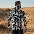 thumbnail image 5 of Men's UPF 50+ Camo Sun Hoodie, Raglan Colorblock Long Sleeve Uv Protection Hooded Fishing Shirt, Lightweight Quick Dry Polyester Green 3Xl, 5 of 5