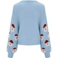 thumbnail image 2 of Chandails de Noël Laids pour Femmes Chandail-Over Tricoté Col Rond Laid pour Fête, 2 of 7