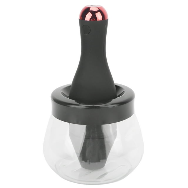 Limpiador de brochas de maquillaje eléctrico de secado rápido, recargable, ajustable, automático, limpiador de brochas, herramienta de limpieza giratoria, limpieza rápida y profunda para brochas