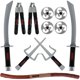 thumbnail image 1 of Set de juego de rol con armas de juguete Ninja Warrior Liberty Imports, 1 of 7