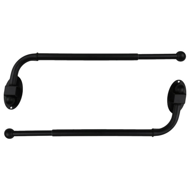 Urbanest Swing Arm Rods, 3/4", 14"24", Black, Set of 2