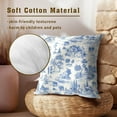 thumbnail image 5 of Navy Blue Vintage Throw Pillow Covers 22x22 Inch Pack of 2 Vintage Cottage Cushion Pillow Case Square Cotton Countryside Style French Country Pillowcase for Farmhouse Party Sofa Home Bedroom Outdoor, 5 of 6