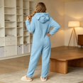 thumbnail image 5 of Womens Onesie Pajamas,Winter Warm Hooded Jumpsuit Loungewear Zip Up Sleepwear Plus Size, 5 of 6