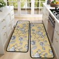 thumbnail image 4 of Kitchen Rugs Sets Of 2,Pioneer Flower Floral Print Pattern Anti Fatigue Kitchen Mat Rugs Non Slip Washable,Decorative Kitchen Floor Mats for Kitchen,Sink,Laundry,17"x47"+17"x47", 4 of 5