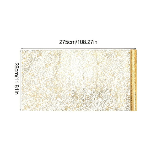 Deeceymbur Gold Table Runner 11 X 108 Inches Long Glitter Table Runner for Party Reception Infant Shower Decor Dining Room Table Runner for Wedding