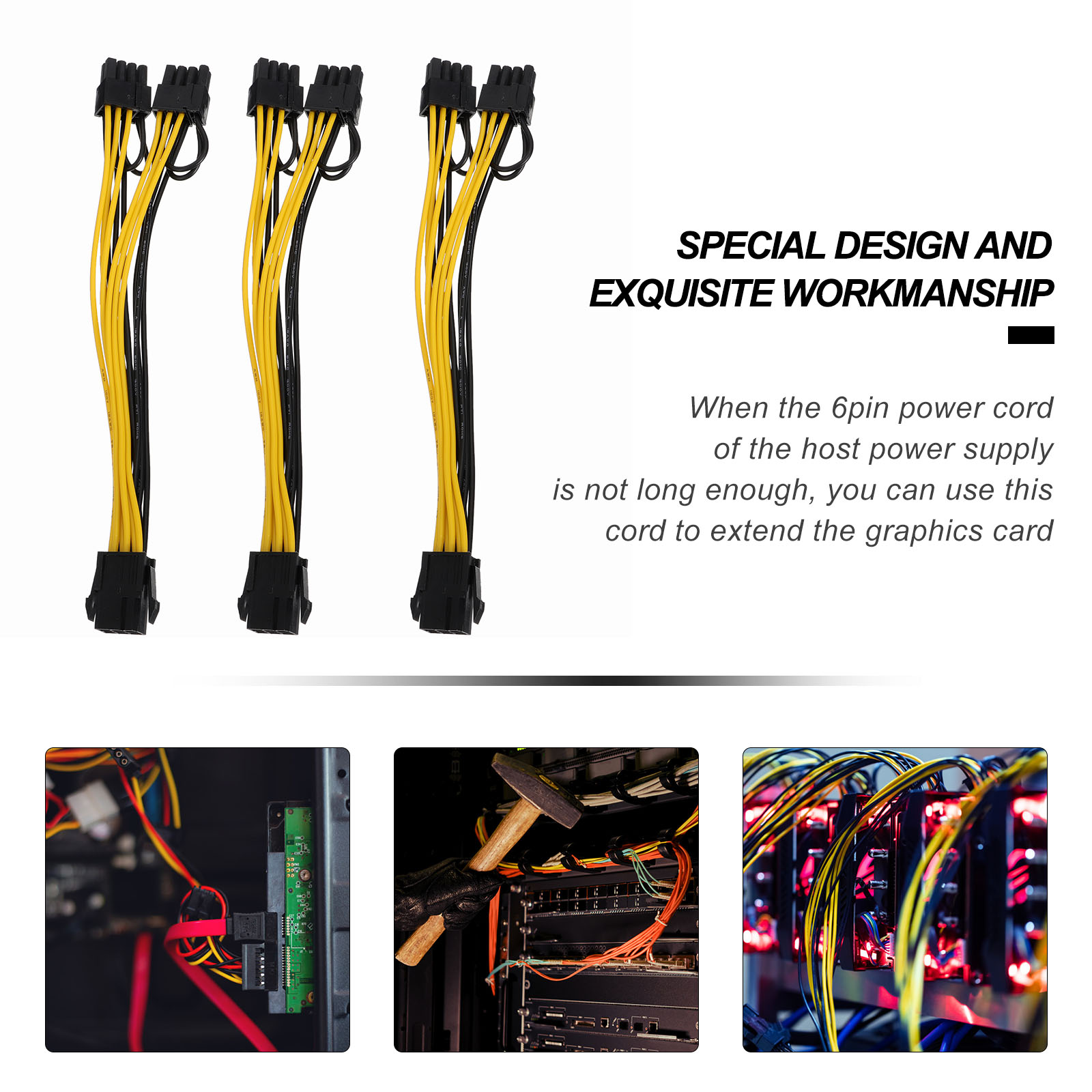 Buy Graphics Cards Extension Cord 10 PCS Practical Professional
