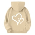 thumbnail image 6 of UACY Girls Preppy Heart Sweatshirts Oversized Pullover Sweatshirt Kids Fall Winter Long Sleeve Cute Prints Trendy Hoodies (Beige, 7-8 Years), 6 of 8