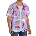 thumbnail image 2 of Kdxio Men's Hawaiian Shirt for Men Short Sleeve Shirt Dragon Fruit Summer Casual Holiday Beach Button Down T-Shirts, 2 of 5