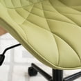 thumbnail image 3 of YOUNIKE Desk chair, Armless Swivel Office Chair, Faux Leather Task Chairs, Upholstered Computer Chair, Home Chair with Wheels, Bedroom, Dorm, Living Room, Avocado Green, 3 of 15