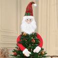 thumbnail image 1 of Christmas Holiday Decorations Christmas Tree Topper Star Santa Claus Elfs Snowman Hanging Christmas Window Decorations, 1 of 6