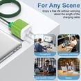 thumbnail image 5 of USB Wall Charger Block, 3 Pack KIGPOZI Type C Charger with 6FT USB C Charging Cable Type C Cable Cord USB to Usb C Cable, USB Charging Block Android Charger USB Brick USB Plug Adapter[Green], 5 of 8