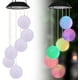 thumbnail image 2 of Campana de viento solar que cambia de color con seis bolas, campana de viento romántica móvil, luces LED colgantes de noche para exteriores, para decoración de festivales, jardines y patios, 2 of 8