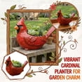 thumbnail image 3 of 2026 Cardinal Bird Succulent Planter, 7.8in Ceramic & Resin Cardinal Bird Succulent Planter with Drainage Hole, Cardinal Bird Hummingbird Themed Decorative Pot for Outdoor Plants B, 3 of 7