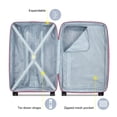thumbnail image 4 of DELSEY PARIS Dune 25" Medium Checked Hardside Expandable Spinner Luggage, Magenta, 4 of 9