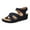 Blue, variant on NOKIO Wedge Sandals for Women Hollow Out Slip On Platform Wedge Sandals Summer Casual Sandals Walking Shoes Women's Fashion Flat Sandals Are Suitable For Beach Home And Outdoor Wear