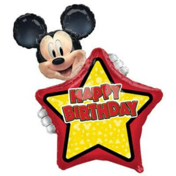 Globo de aluminio con anagrama 30 Mickey Mouse Forever, multicolor