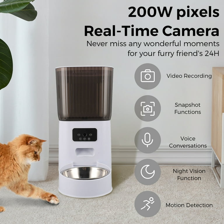 5L WiFi Automatic Pet Feeder with Camera, App Control, Timer