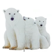 Collections Etc Polar Bear Family Winter Outdoor Yard Stake