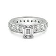 thumbnail image 3 of 3 Carat IGI Certified Emerald Shape Lab Grown Diamond Engagement Ring | 14K White Gold | Madeline Full Eternity Diamond Ring | FG-VS1-VS2 Quality Friendly Diamonds, 3 of 5