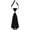 Black, variant on Women's Pre-Tied Pearl Decor Necktie, Adjustable Tie for School Uniform Shirts and Suits