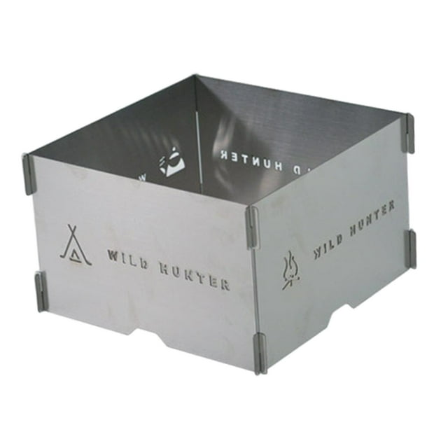 Pare-brise Coupe-Vent Léger avec Sac de Rangement Extérieur Poêle Gris-Vent