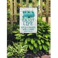 thumbnail image 3 of Printtoo White Enjoy Life Big Travel Trailer Camping Flags For Campers Personalized Double SidedFlag Outdoor Decor Sign CampsiteFlag, 3 of 4