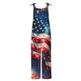 thumbnail image 5 of QATAINLAV Jumpsuits for Women Casual Wide Leg Linen Pants Rompers 4th of July American Flag Jumpsuit Overalls with Pockets Holiday Patriotic Clothes Red XXL Ofertas en Walmart, 5 of 6