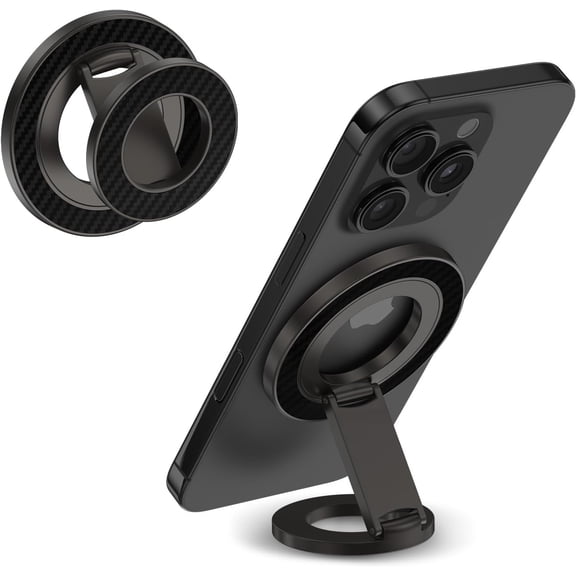 Magnetic Phone Ring Grip Holder for MagSafe Magnet Phone Grip Stand Finger Ring Two-Sided Magnetic Kickstand for iPhone 17 16 Pro Max 16e 15 14 13 12 Pro Samsung Galaxy S25 Edge S24 Ultra S23 S22 S21
