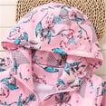 thumbnail image 7 of Jackets for Girls Windproof Waterproof Pocket Zipper Hooded Long Sleeve Graphic Print Storm Suit for Outdoor Wear Pink, 7 of 7