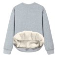 thumbnail image 3 of Meichang Womens Fleece Lined Sweatshirts Winter Thicken Warm Sherpa Lined Pullover Long Sleeve Crewneck Sweatshirt Casual Solid Loose Fit Thermal Pullover, 3 of 7