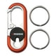 thumbnail image 3 of Llavero de coche para hombre, personalizado, de acero inoxidable, con mosquetón para hombre y mujer, de metal resistente y antipérdida, ideal para uso diario y como regalo (naranja)., 3 of 3