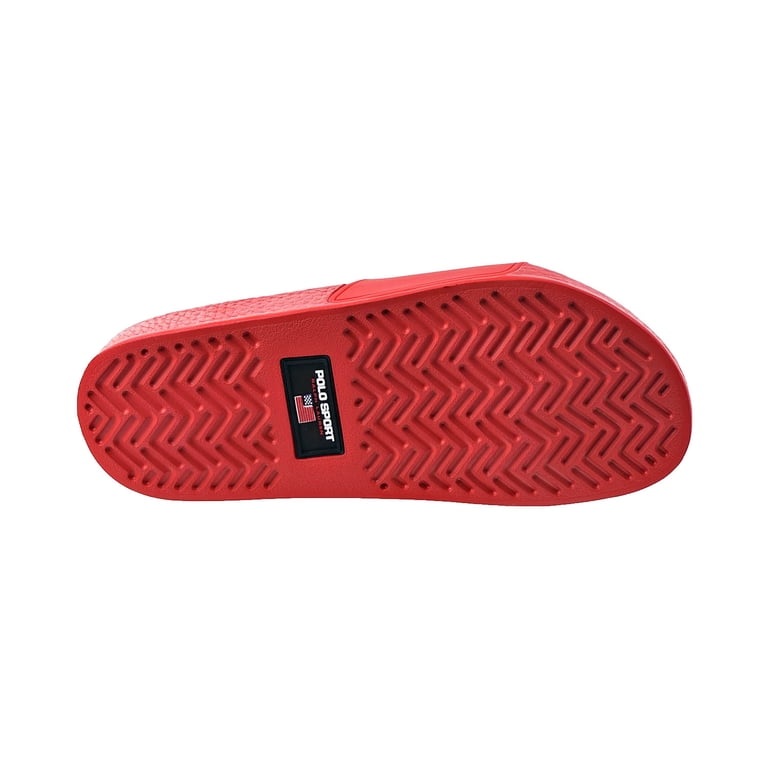 Polo Sport Red Slides Sandals Men’s Size 9 Polo Ralph Lauren Red “polo” Spell out Cayson Slides  main image 4