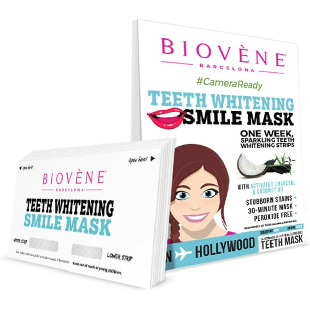 Biovène Teeth Whitening Smile Mask,14 strips (1 Pack)-With Activated Charcoal & Coconut Oil - Walmart.com - Walmart.com Biovène Teeth Whitening Smile Mask,14 strips (1 Pack)-With Activated Charcoal & Coconut Oil - Walmart.com - Walmart.com