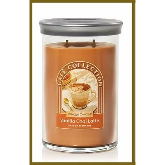 Yankee Candle Cafe Collection - Vanilla Chai Latte - Large Signature 2-Wick Tumbler Candle