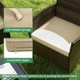 thumbnail image 6 of Costway 4 Metal Breathable Outdoor Conversation Sets with Loveseat and Table, Brown/Beige, 6 of 9