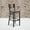 Walnut Wood Back/Walnut Wood Seat/Black Metal Frame, variant on Emma + Oliver Slat Back Metal Dining Barstool, Walnut Back & Seat
