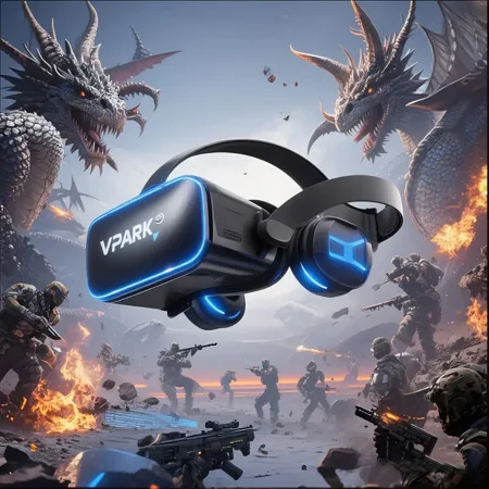120° Super FOV VR Headset with Auto IPD Adjustment & Heat Dissipation Tech - Ergonomic Design for Multi-Hour Comfort, Ultra-Wide Perspective Virtual Travel & Exploration Adventures, Immersive Gaming