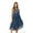 Medium Denim, variant on Riviera Sun Acid Wash Lace Up Embroidered Dress for Women (Black, Large)