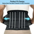 thumbnail image 4 of Faja lumbar para hombres y mujeres, cinturón de soporte lumbar para aliviar el dolor lumbar con 8 huesos reforzados, ideal para escoliosis, ciática y hernia de disco. Ideal para levantar objetos en el, 4 of 5