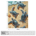 thumbnail image 4 of ARISTURING Sea Turtles Starfish Beach Flannel Blanket for Bed All Seasons Lightweight Blanket 50x60in, 4 of 6
