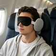 thumbnail image 6 of MMJ Travel Pillow 2 in 1 U Shaped Neck Pillow with Eye Mask Memory Foam for Airplane Car Office Nap 5.9x11.8in, 6 of 6