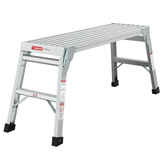 Extension Ladders Work Platform Aluminum Portable Bench Folding Ladder ANSI Capacity 225 LBS 40",Step Ladders