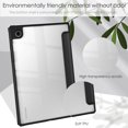 thumbnail image 5 of SaniMore Case for Samsung Galaxy Tab A8 10.5" 2022 SM-X200/X205, Auto Sleep/Wake Shock Resistant [Built-in Pencil Holder] Stand [Dual Angle] Transparent Slim Lightweight Anti-fall Shell, Black, 5 of 7
