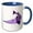 Blue/White, variant on 3drose, Funny Cute Purple Barracuda Fish Cartoon, 11oz Two-tone Green Mug