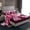 Black Pink, variant on Homewish Disco Ball Queen Sheets, Pink Bow 4-Piece Microfiber Bedroom Decor