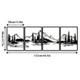 thumbnail image 2 of 4 PCS Metal Mountain Wall Art, Metal Mountain Forest Wall Decor, Rustic Nature Home Wall Art Sculpture for Office Living Room Bedroom(11"x15.7"), 2 of 7